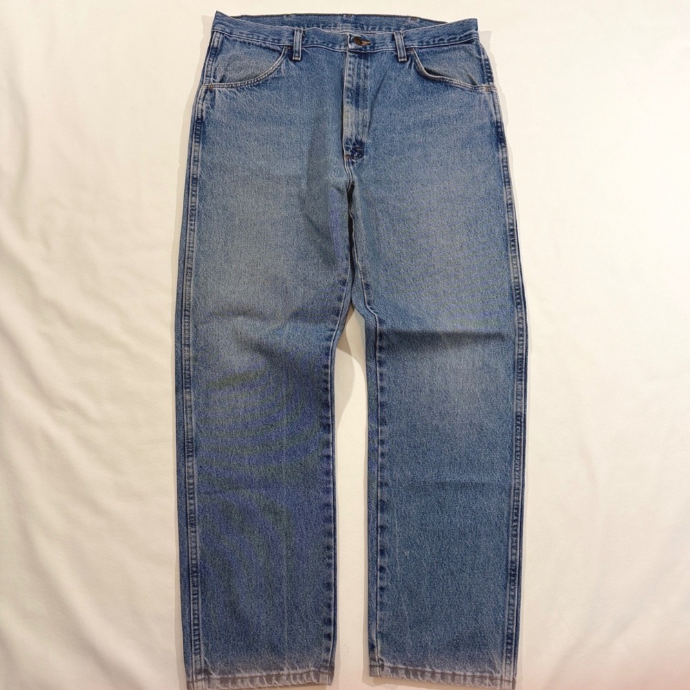 Rustler Regular Fit Jeans Mens 36x32 Blue Vintage 90s Stonewash Straight Leg